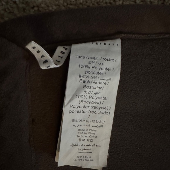 Pottery Barn Cozy Brown Throw Blanket - Picture 3 of 3